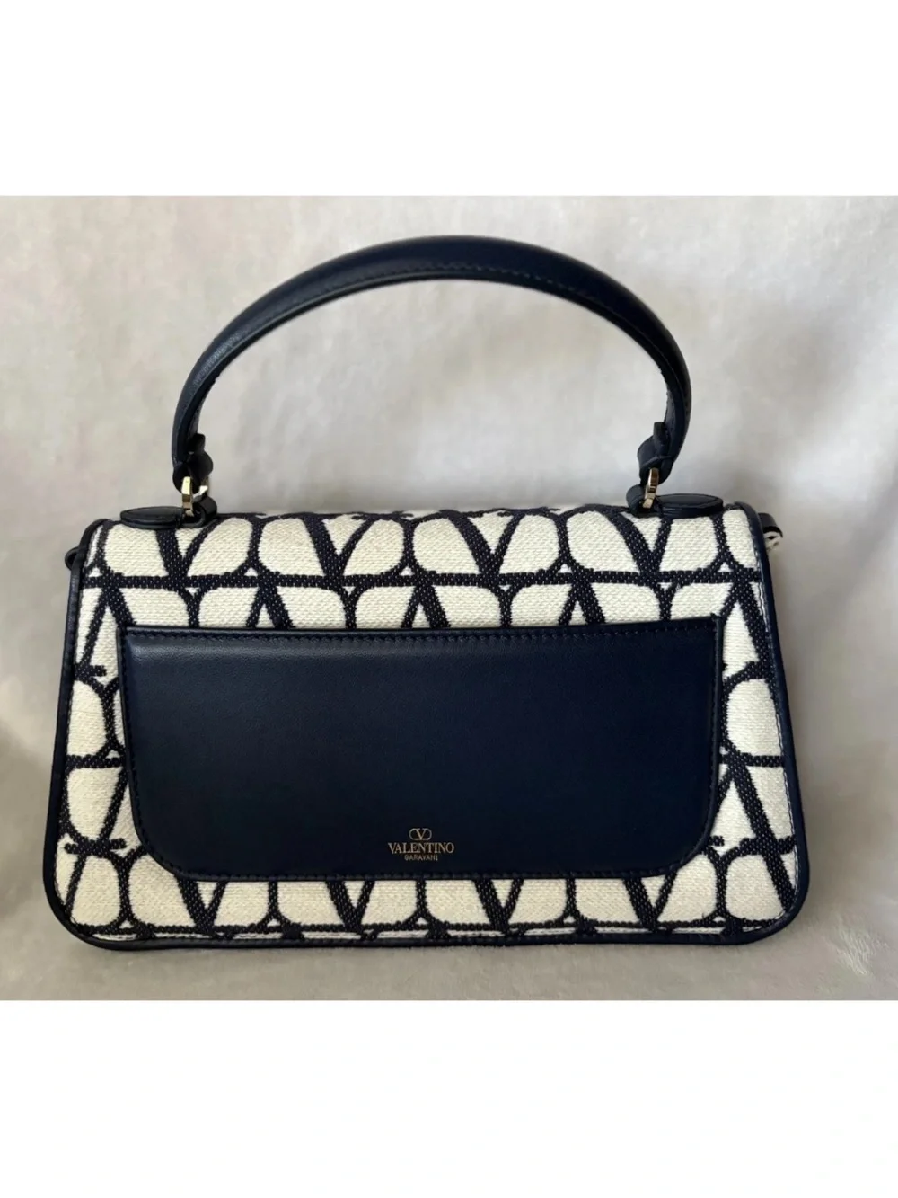 NWT Valentino Iconographe V Logo Boston Top Handle Bag
